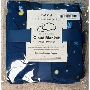 Little Sleepies Firefly glow Large Cloud Bamboo Blanket NEW IN BAG